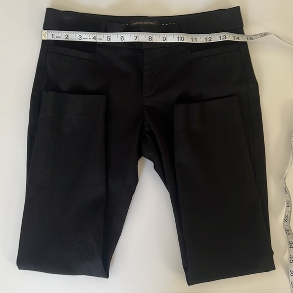 BANANA REPUBLIC SLOAN WOMENS PETITE BLACK SLACKS size 0 - Picture 9 of 13